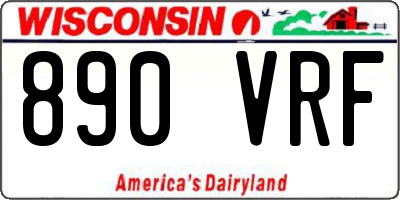 WI license plate 890VRF