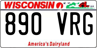 WI license plate 890VRG