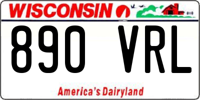 WI license plate 890VRL