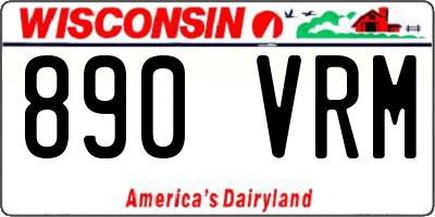 WI license plate 890VRM