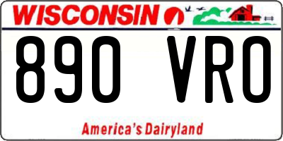 WI license plate 890VRO