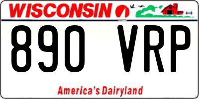 WI license plate 890VRP