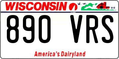 WI license plate 890VRS
