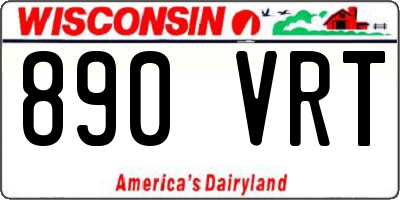 WI license plate 890VRT