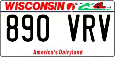 WI license plate 890VRV