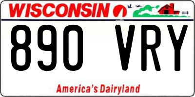 WI license plate 890VRY