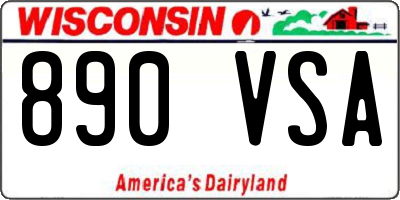 WI license plate 890VSA
