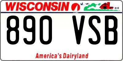 WI license plate 890VSB