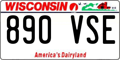 WI license plate 890VSE