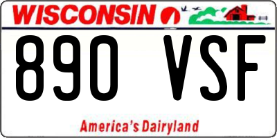 WI license plate 890VSF