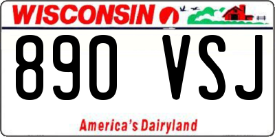 WI license plate 890VSJ