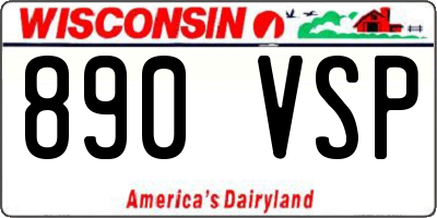 WI license plate 890VSP