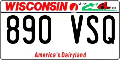 WI license plate 890VSQ