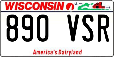 WI license plate 890VSR