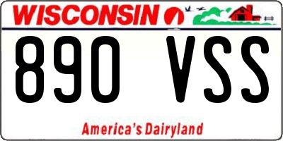 WI license plate 890VSS