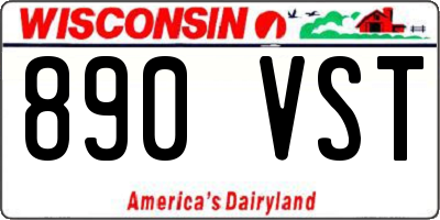 WI license plate 890VST
