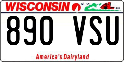 WI license plate 890VSU