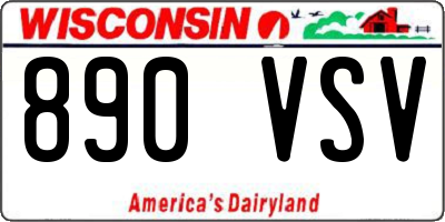 WI license plate 890VSV