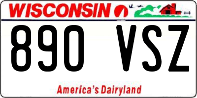 WI license plate 890VSZ
