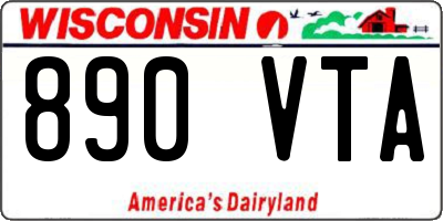 WI license plate 890VTA