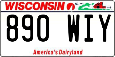 WI license plate 890WIY