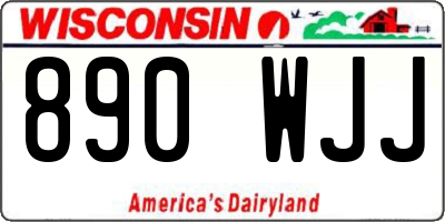 WI license plate 890WJJ