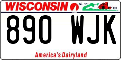 WI license plate 890WJK