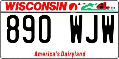 WI license plate 890WJW