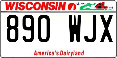 WI license plate 890WJX
