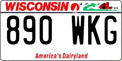 WI license plate 890WKG