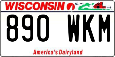 WI license plate 890WKM