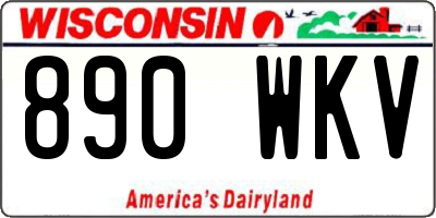 WI license plate 890WKV