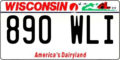 WI license plate 890WLI