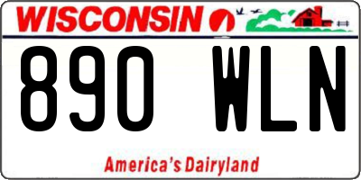 WI license plate 890WLN