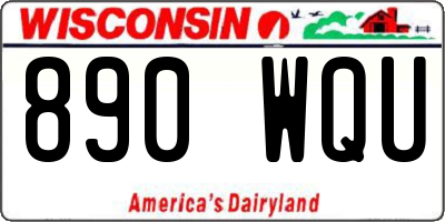 WI license plate 890WQU