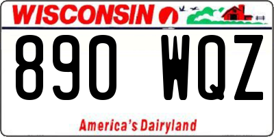 WI license plate 890WQZ