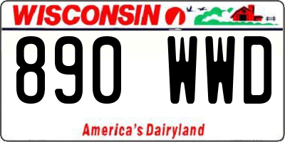 WI license plate 890WWD