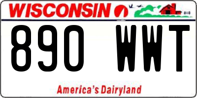 WI license plate 890WWT