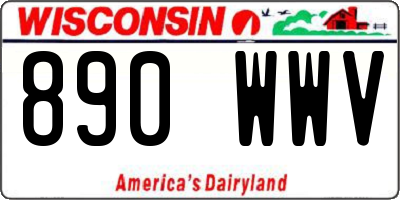 WI license plate 890WWV