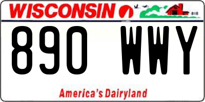 WI license plate 890WWY