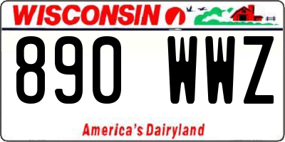 WI license plate 890WWZ