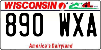 WI license plate 890WXA