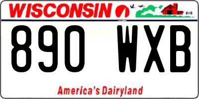 WI license plate 890WXB