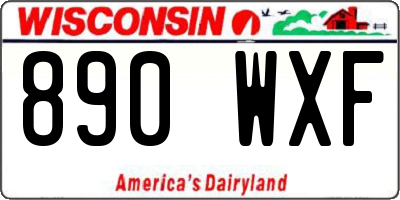 WI license plate 890WXF