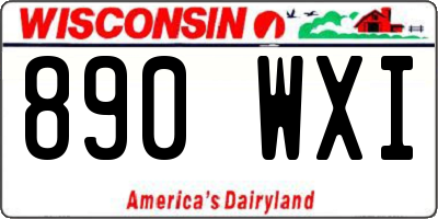 WI license plate 890WXI