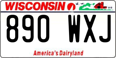 WI license plate 890WXJ