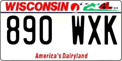 WI license plate 890WXK