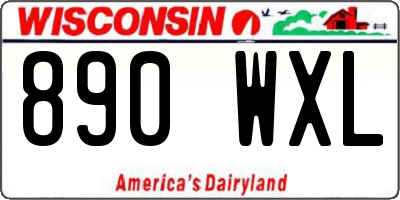 WI license plate 890WXL
