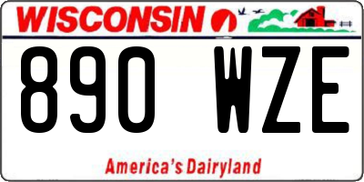 WI license plate 890WZE
