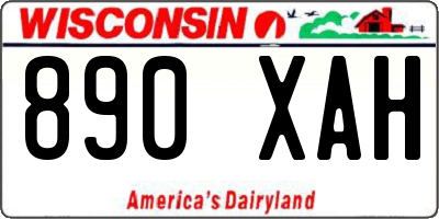 WI license plate 890XAH